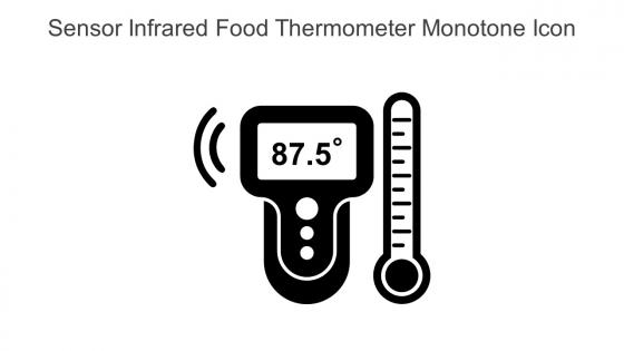 Sensor Infrared Food Thermometer Monotone Icon In Powerpoint Pptx Png And Editable Eps Format
