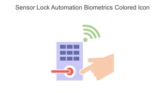 Sensor Lock Automation Biometrics Colored Icon In Powerpoint Pptx Png And Editable Eps Format