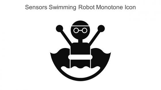 Sensors Swimming Robot Monotone Icon In Powerpoint Pptx Png And Editable Eps Format