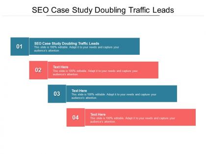 Seo case study doubling traffic leads ppt powerpoint presentation infographic template slides cpb