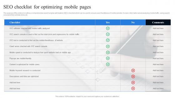 SEO Checklist For Optimizing Mobile Pages Conducting Mobile SEO Audit To Understand