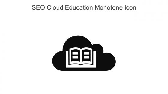 Seo Cloud Education Monotone Icon In Powerpoint Pptx Png And Editable Eps Format