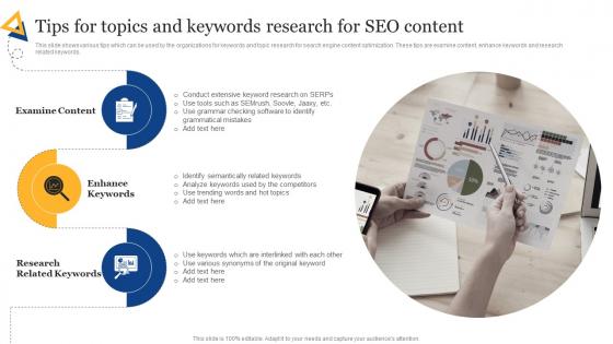 SEO Content Plan To Improve Online Tips For Topics And Keywords Research For SEO Strategy SS