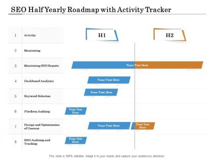Seo half yearly roadmap with activity tracker