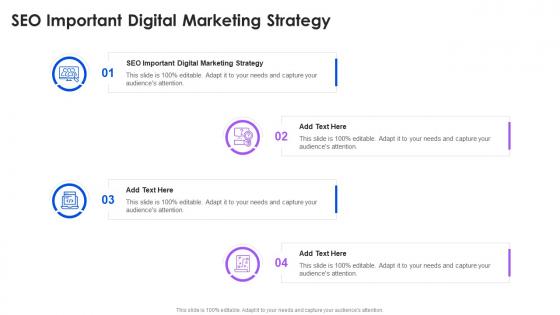 SEO Important Digital Marketing Strategy In Powerpoint And Google Slides Cpb