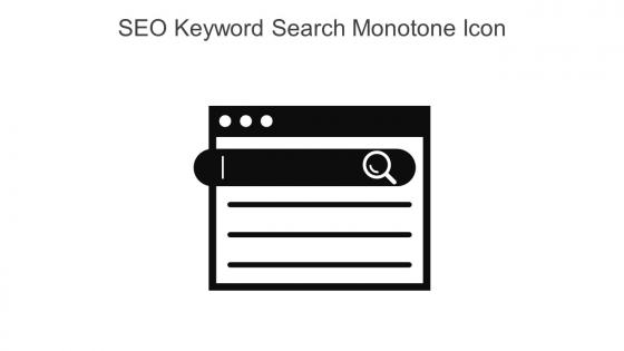 SEO Keyword Search Monotone Icon In Powerpoint Pptx Png And Editable Eps Format