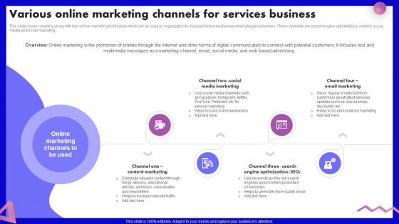SEO Marketing Strategy Development Plan Various Online Marketing Channels For Services