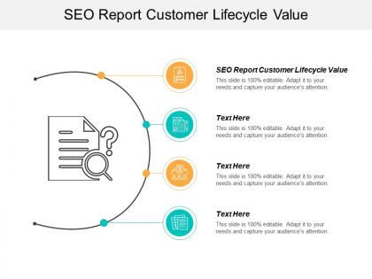 Seo report customer lifecycle value ppt powerpoint presentation pictures designs download cpb