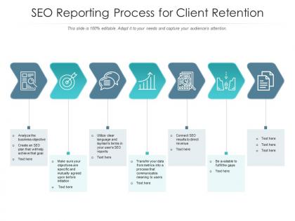 Seo reporting process for client retention
