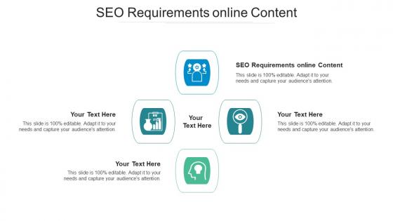 Seo requirements online content ppt powerpoint presentation icon slides cpb