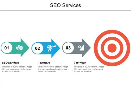 Seo services ppt powerpoint presentation icon brochure cpb