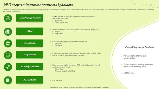 Seo Steps To Improve Organic Stakeholders