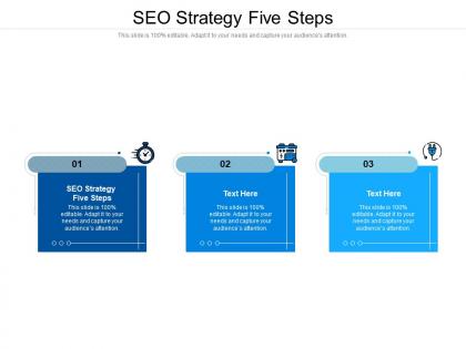 Seo strategy five steps ppt powerpoint presentation summary sample cpb