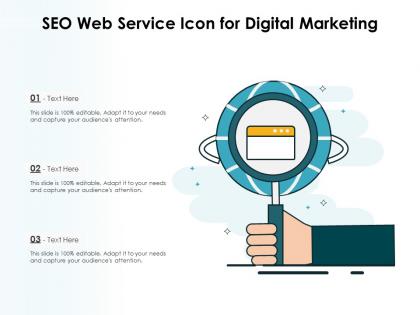 Seo web service icon for digital marketing