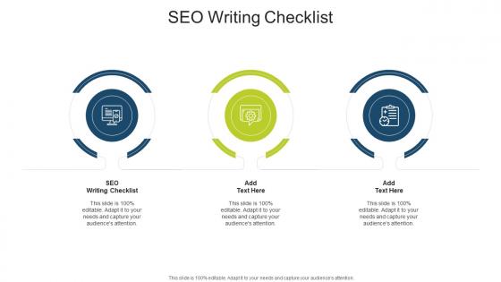 SEO Writing Checklist In Powerpoint And Google Slides Cpb