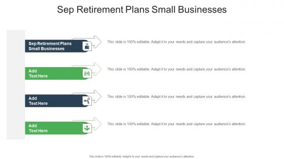 Sep Retirement Plans Small Businesses In Powerpoint And Google Slides Cpb