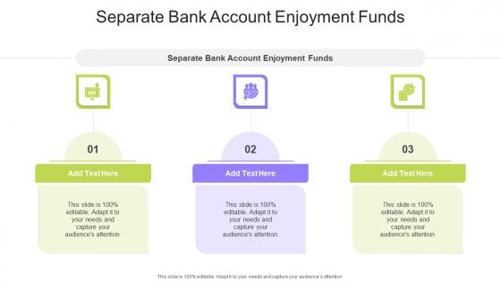Separate Bank Account Enjoyment Funds In Powerpoint And Google Slides Cpb
