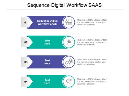 Sequence digital workflow saas ppt powerpoint presentation styles visuals cpb