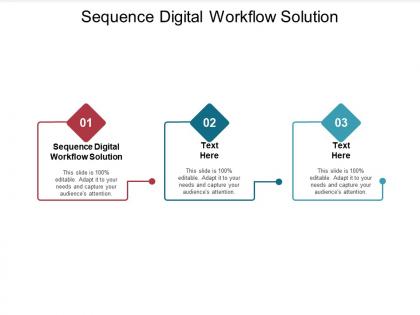 Sequence digital workflow solution ppt powerpoint presentation professional template cpb