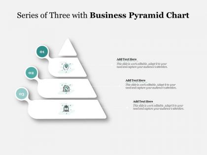 Series of three with business pyramid chart