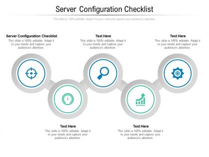 Server configuration checklist ppt powerpoint presentation portfolio diagrams cpb