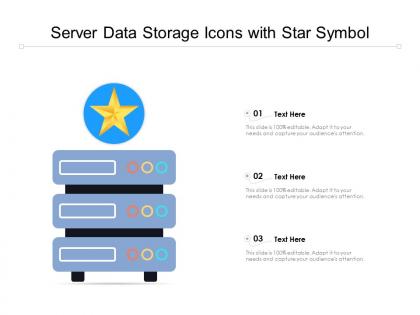 Server data storage icons with star symbol