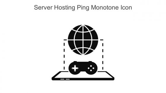 Server Hosting Ping Monotone Icon In Powerpoint Pptx Png And Editable Eps Format