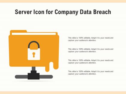 Server icon for company data breach