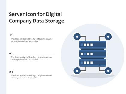 Server icon for digital company data storage