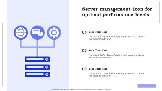Server Management Icon For Optimal Performance Levels