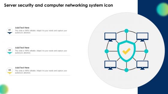 Server Security And Computer Networking System Icon