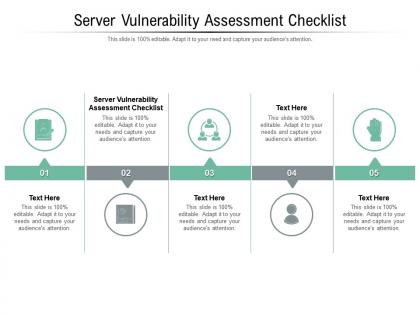 Server vulnerability assessment checklist ppt powerpoint presentation styles cpb