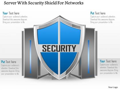 Server with security shield for networks ppt slides