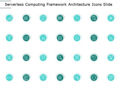 Serverless computing framework architecture icons slide