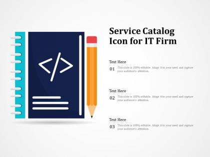 Service catalog icon for it firm