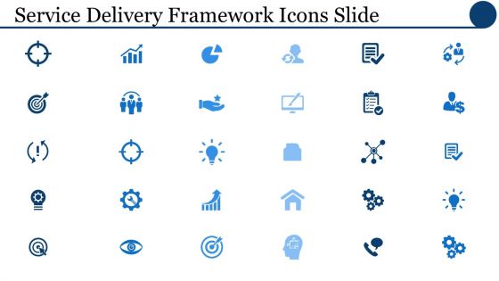 Service delivery framework icons slide ppt powerpoint presentation file deck