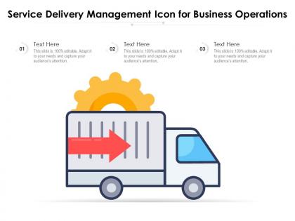 Service delivery management icon for business operations