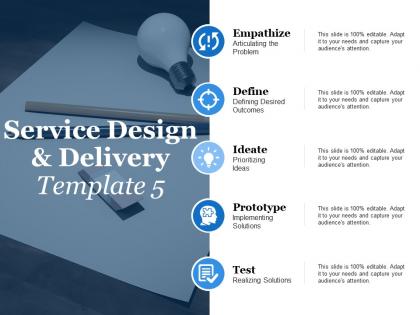 Service design and delivery empathize define ppt powerpoint presentation model portrait