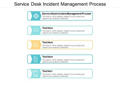 Service desk incident management process ppt powerpoint presentation slides deck cpb
