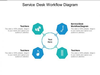Service desk workflow diagram ppt powerpoint presentation infographics outfit cpb