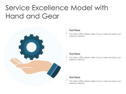 Service excellence model with hand and gear