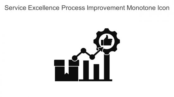 Service Excellence Process Improvement Monotone Icon In Powerpoint Pptx Png And Editable Eps Format