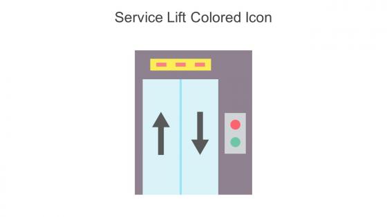 Service Lift Colored Icon In Powerpoint Pptx Png And Editable Eps Format