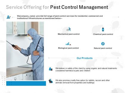 Service offering for pest control management ppt powerpoint presentation file icons