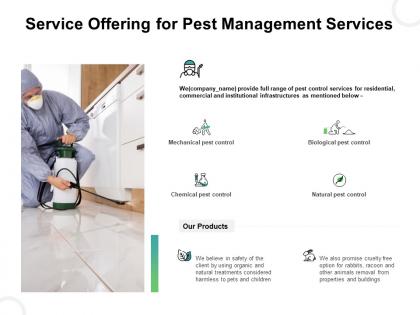 Service offering for pest management services ppt summary slides