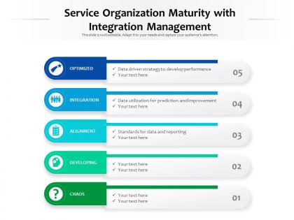 Service organization maturity with integration management