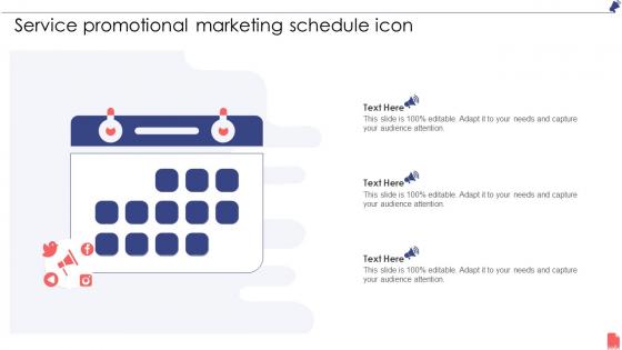 Service Promotional Marketing Schedule Icon