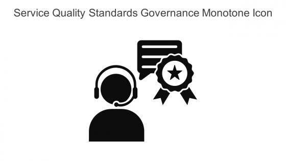 Service Quality Standards Governance Monotone Icon In Powerpoint Pptx Png And Editable Eps Format