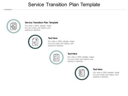 Service transition plan template ppt powerpoint presentation infographics mockup cpb