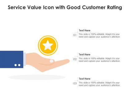 Service value icon with good customer rating